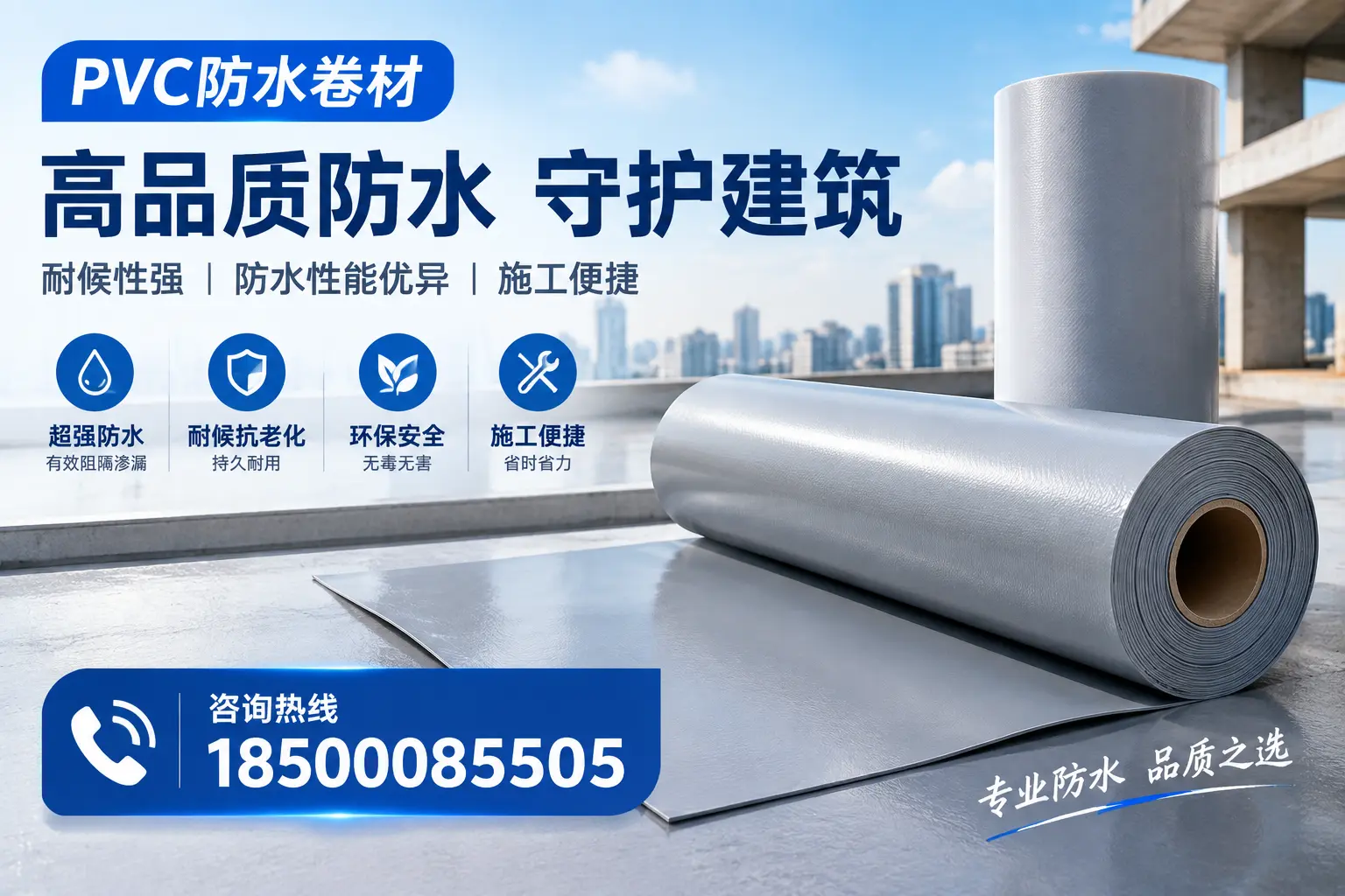PVC防水卷材的防水效果评测,适合平顶山的科学依据